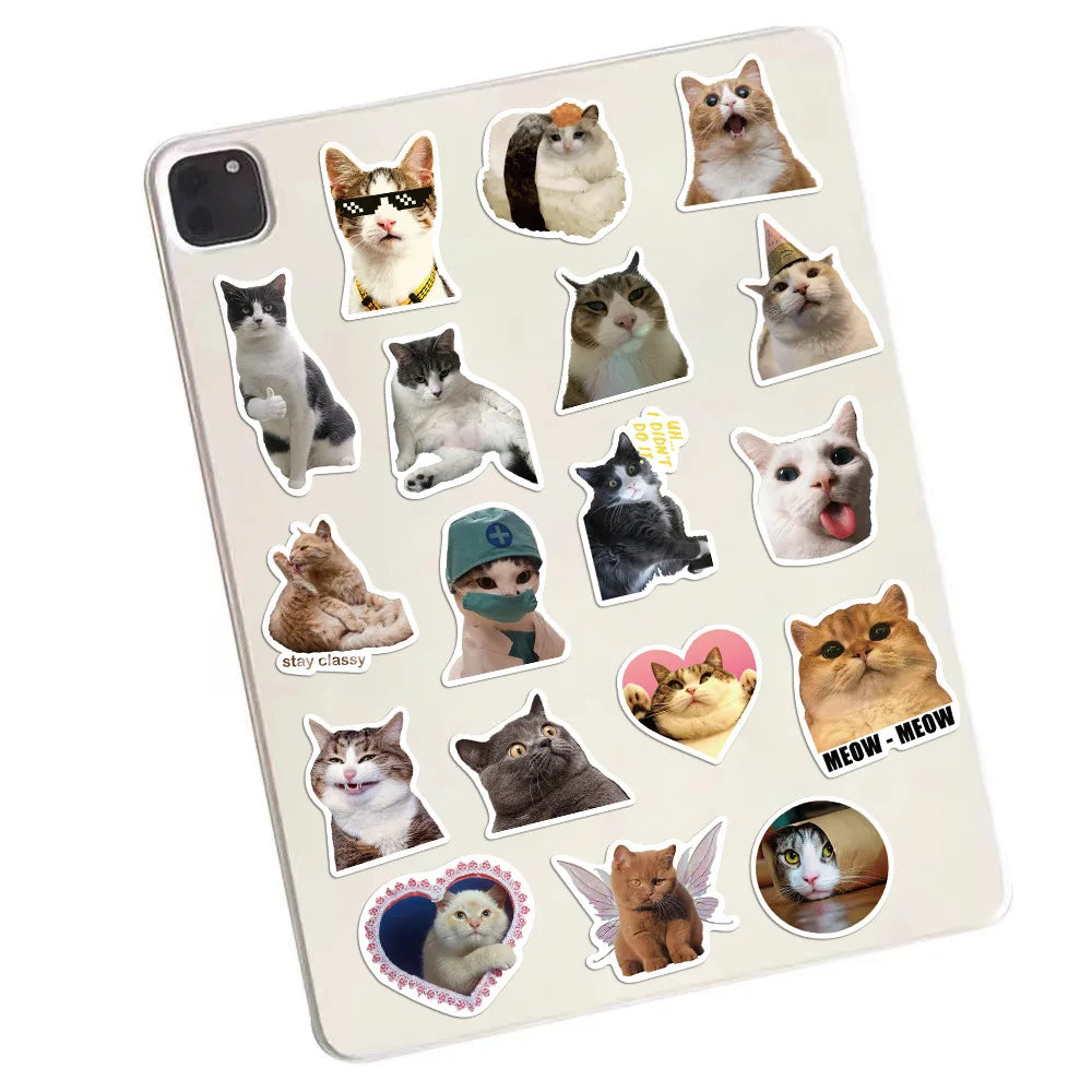 50PCS Kawaii Love Cat PVC Sticker Aesthetic Korean Decoration Scrapbooking Stationery School Supplies for Gifts