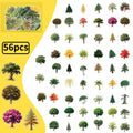 56/112PCS Cartoon Forest Plant Stickers Transparent Pet DIY Handmade Decor Stationery Notebook Stickers