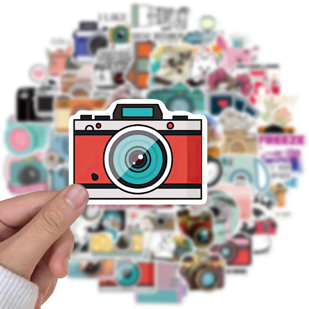 50PCS Cartoon Photographer Stickers Nostalgia Laptop Luggage Computer Graffiti Scrapbook Cool Scrapbook Phone Living Sticker