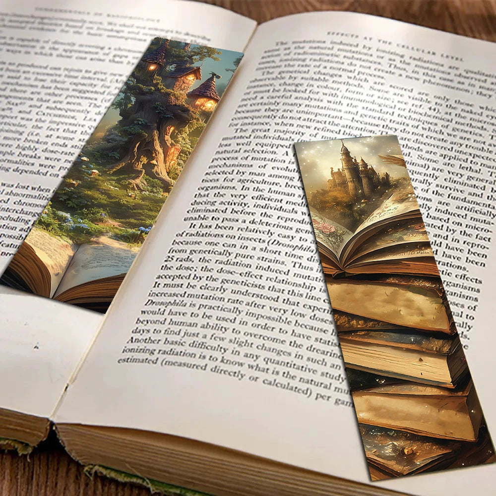 30/60PCS Fantasy Reading Bookmark Kawaii Notebook Animal Book Luggage DIY Decoration School Student Waterproof Phone Bookmark