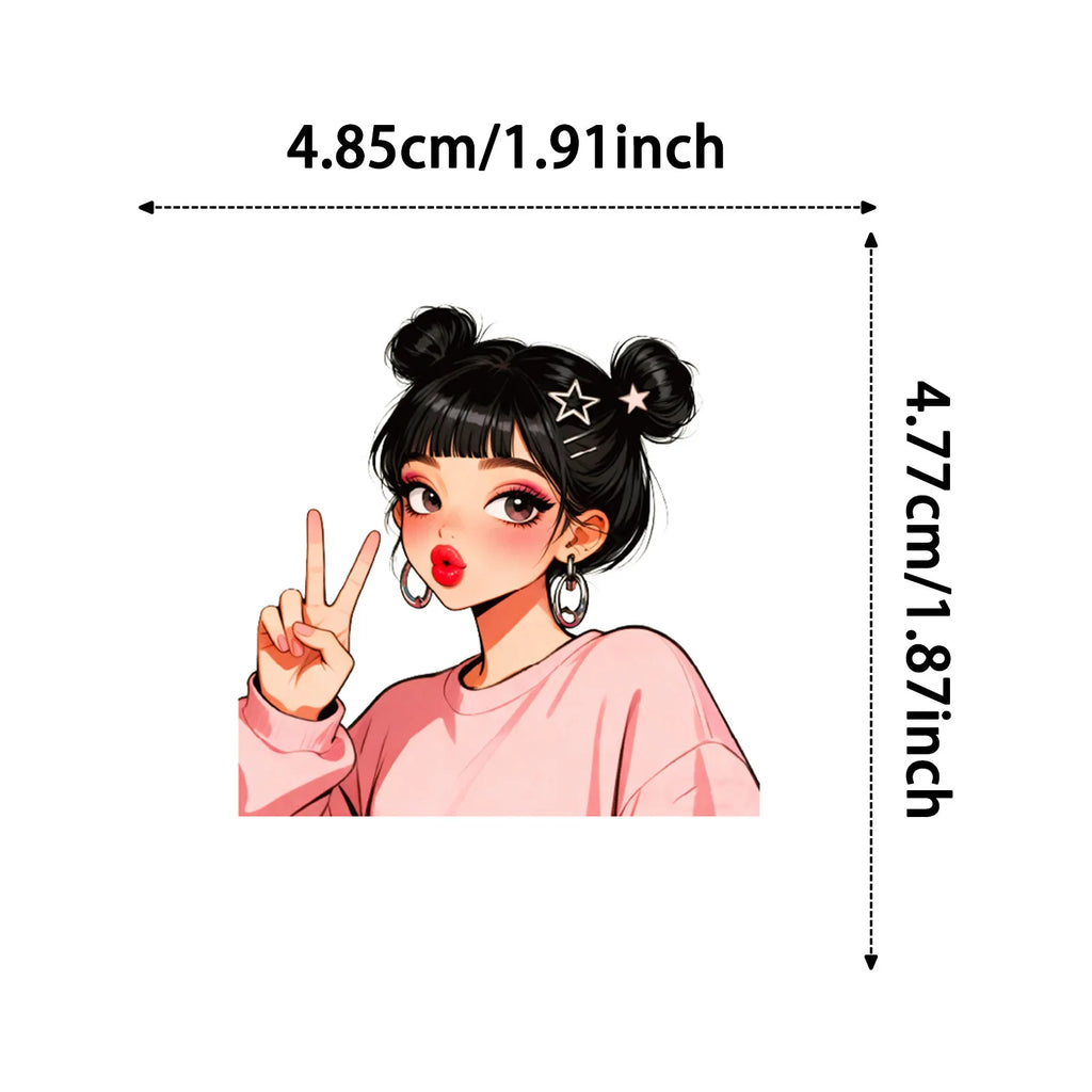 56/112Pcs New Fashion Pouty Lips Woman Doodle Stickers for DIY Phone Case Laptop Suitcase Notebook Scrapbook Fridge No Repeat