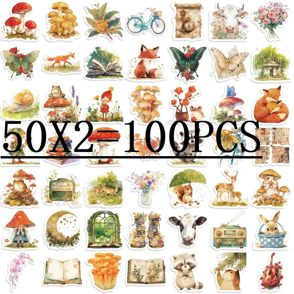 50/100PCS Cartoon Fairy Tale Elf Graffiti Stickers Party Decoration Guitar Notebook Luggage DIY Waterproof Stationery Stickers