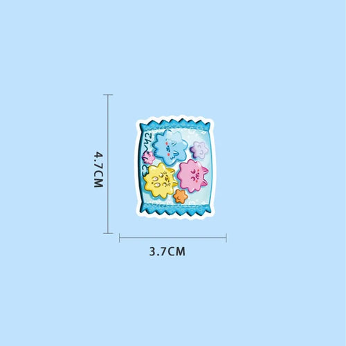 100-Piece Set Cute Snack Themed Scrapbooking Stickers for Tablet Laptop Student Stationery Diary Notebook Decoration