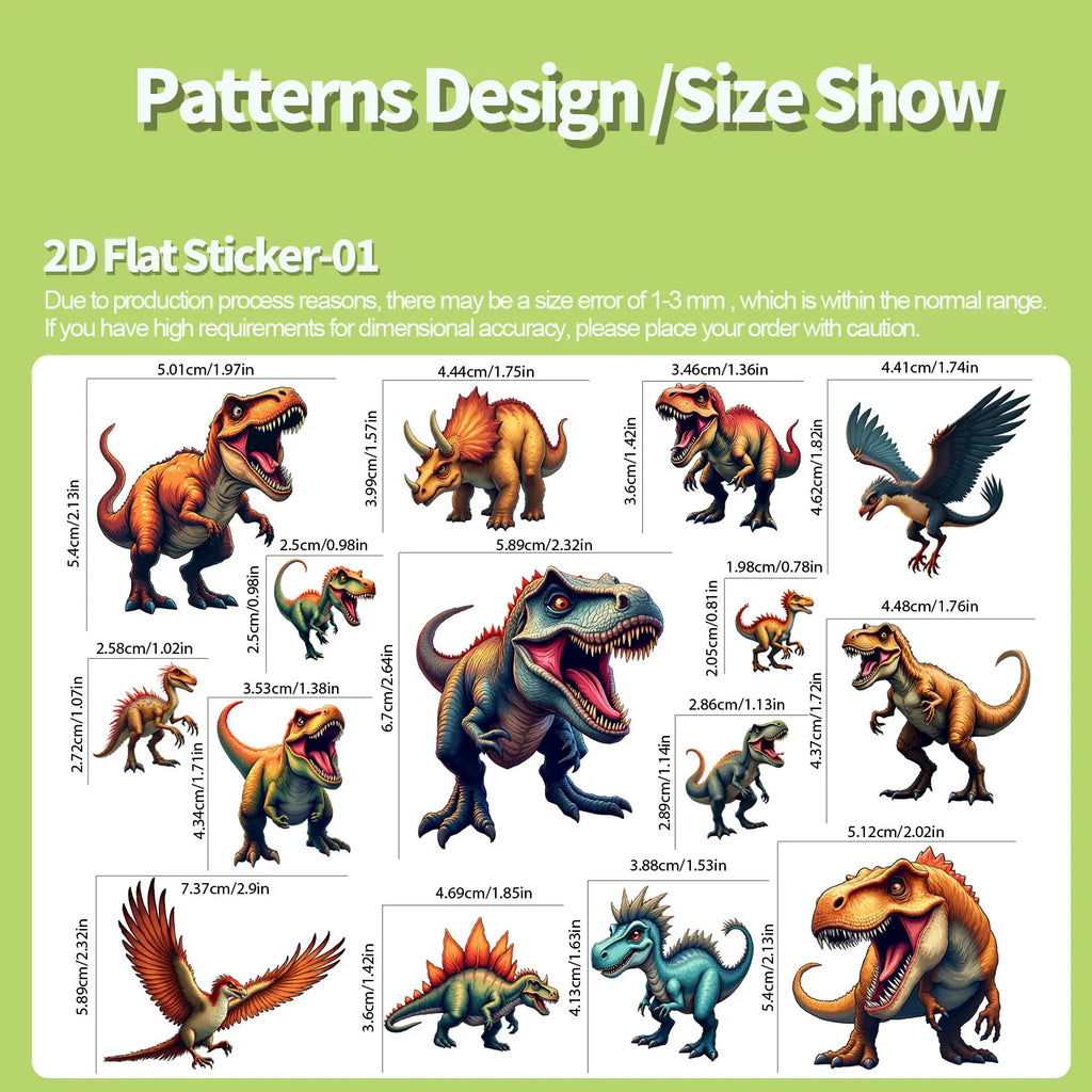 30Pcs/Set Irregular HD Dinosaurs Waterproof Stickers Reusable/No Residue DlY Craft Decoration Graffiti Scrapbooking Labels
