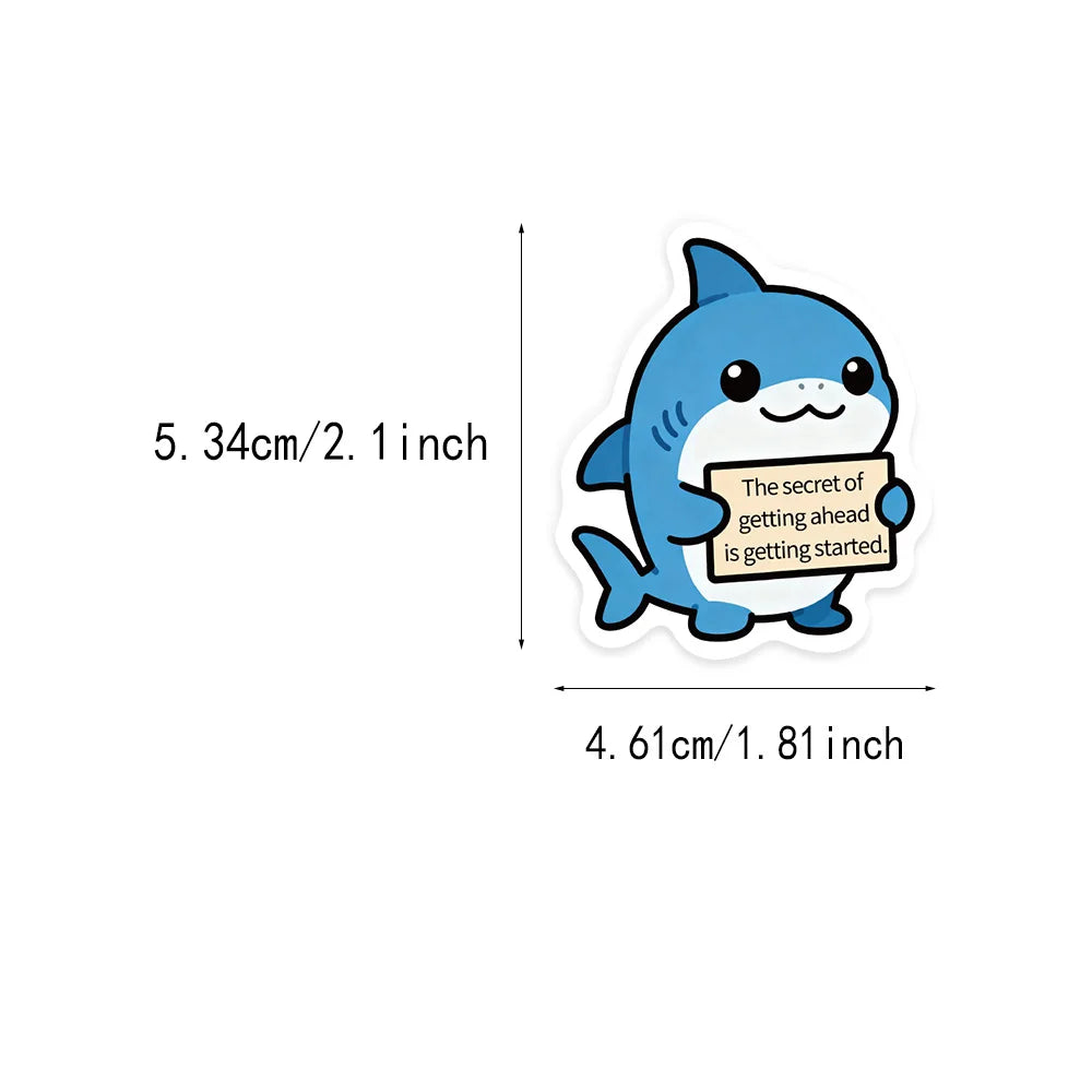 50PCS Funny Emotional Support Graffiti Stickers Fun Cartoon Animal DIY Manual Label Brochure Laptop Tablet Stickers