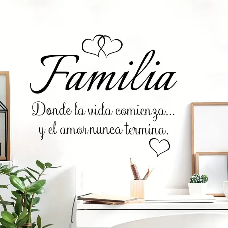 One Piece of Vinyl Wall Sticker with a Family Slogan for Decorating Bedrooms And Living Rooms, Easy to Apply And Remove