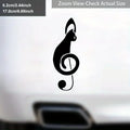 Music Note Cat Vinyl Decal - Self-Adhesive, Motorcycle Sticker, Fun Wall Decor for Washroom, Porch, Living Room, Bedroom, Office
