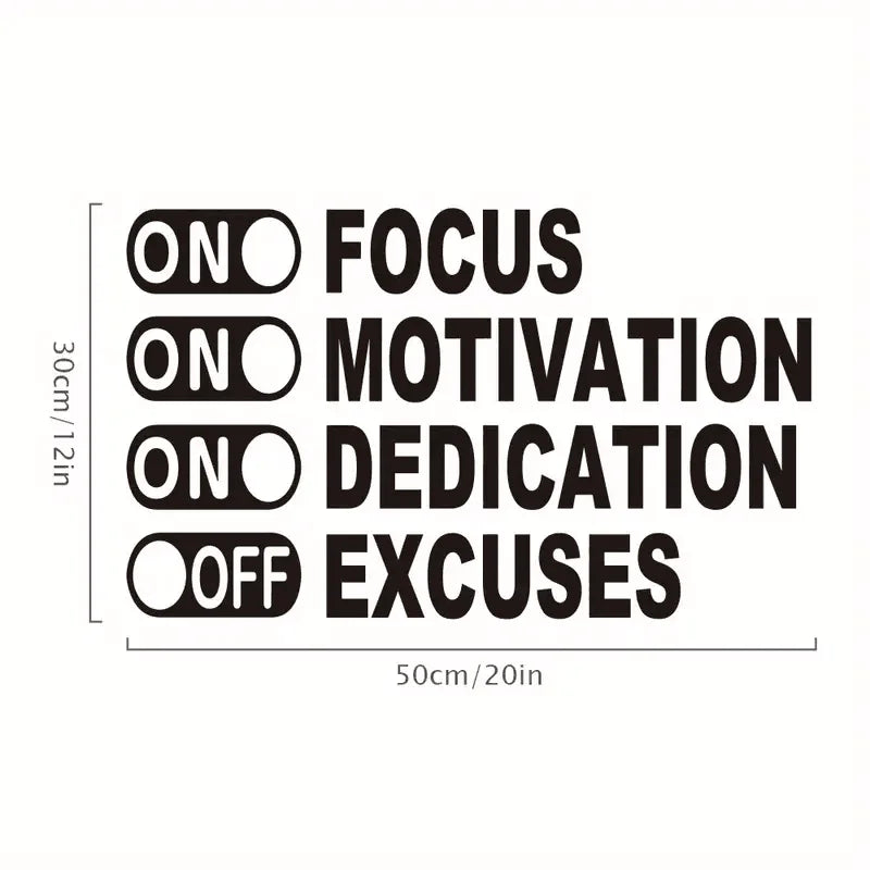 Inspirational Wall Decals, Gym Wall Decor, Office Decals,Vinyl Wall Art Motivational Quotes Sports Positive Stickers