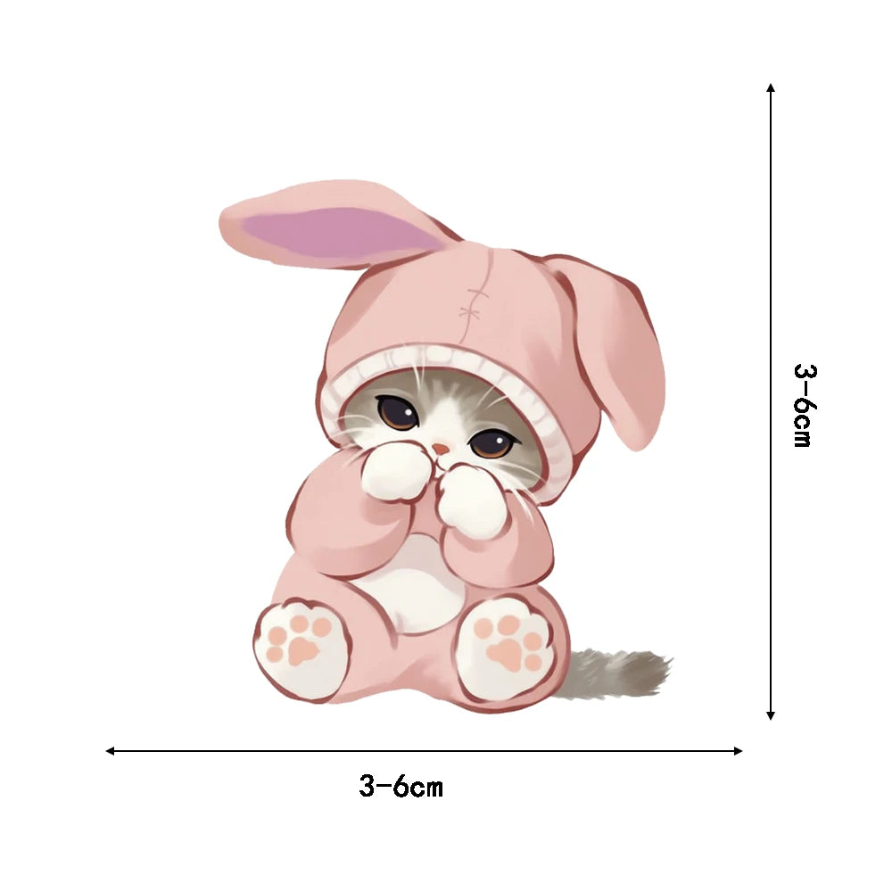 50/100PCS Cartoon Cute Cats Stickers Decals For Laptop Notebook Skateboard Guitar Luggage Suitcase Creative Aesthetic Stickers