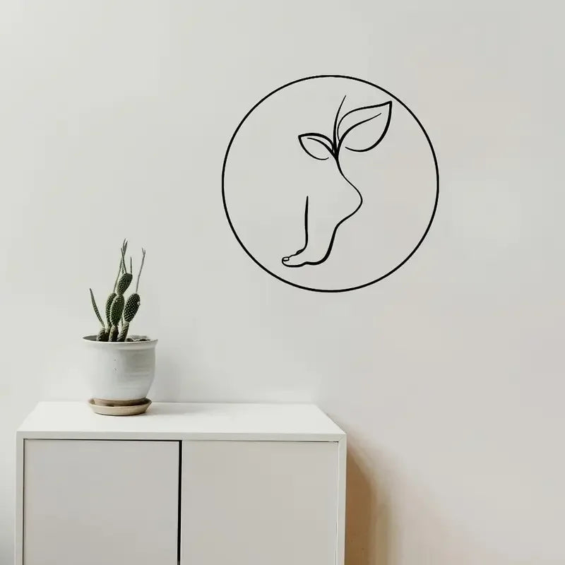 1pc Contemporary Spa Massage Wall Decal - Pre-Pasted Vinyl Sticker for Facial Beauty Salon, Full Massage Parlor Design, Matte Fi