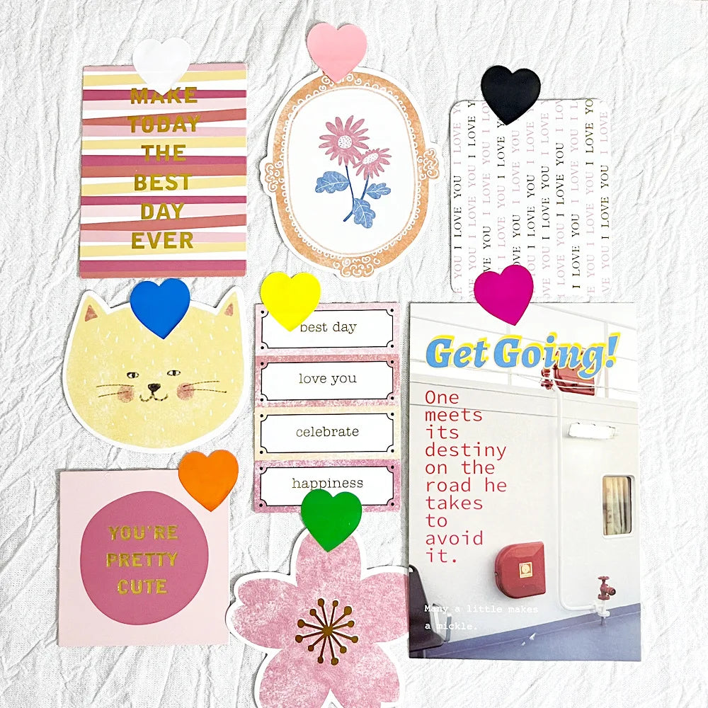 500pcs Love Stickers Heart Shape for Valentine's Day Gift Packaging Supplies Cute Stationery Sticker Seal Labels Scrapbook Decor