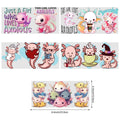 5 Sheets Salamander UV DTF Cup Sleeve 16oz, Funny Salamander DTF Cup Sleeve Transfer Glass, Water Bottle Waterproof Decal