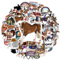 50/100PCS Cartoon Equestrian Racing Graffiti Stickers DIY Stationery Decoration Notebook Reward Stickers
