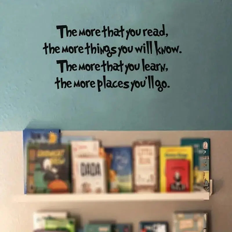 1pc Kids Room Decals Inspirational Quotes Baby Bedroom Wall Stickers Nursery Decor, Dr.seuss Saying Decals 26×15In