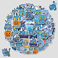 50/100 Pcs Cartoon Cat Funny Face Creative Stickers DIY Game for Storage Box Phone Laptop Stationery Box Cup Decals