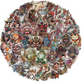 50pcs Transparent Japanese Tattoo Art Stickers - Waterproof PET Decals for Scrapbooking, Guitar & Laptop Decoration