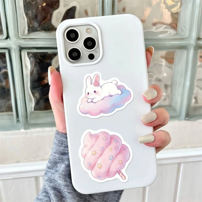 10/30/56PCS Abstract Lines Cat PVC Sticky Sticker Stationery DIY Children's Laptop Luggage Skateboard Decoration Scrapbooking
