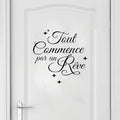 1pc Modern French Quote Wall Decal - Engraved Sticker, Self-Adhesive PVC, Semi-Glossy Finish, Multi-Surface Installation, Suitab