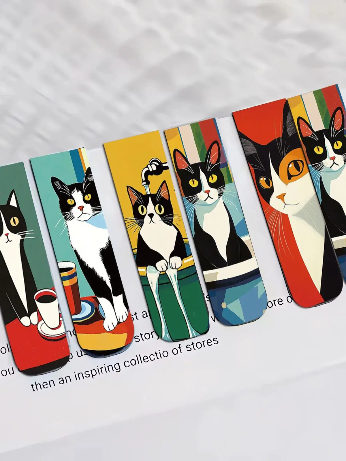 5PCS Simple And Fun Cat Magnetic Bookmarks Reading Items Page Holder Stationery Office Supplies Book For Pages Books Readers