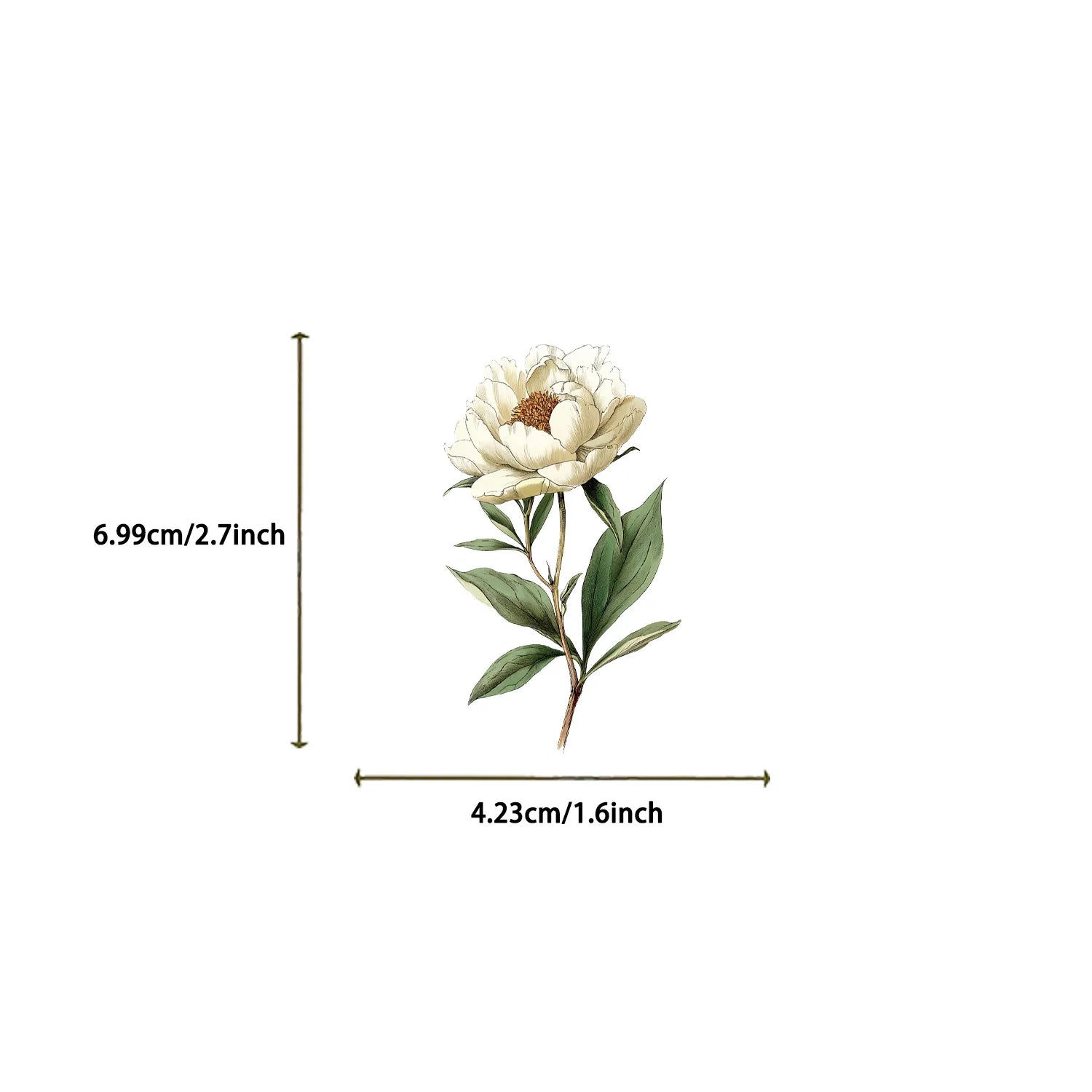 50/100PCS Transparent Retro Long Branch Flower Sticker Pack Waterproof Transparent PET Decorative Guitar Notebook Stickers