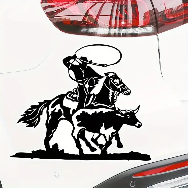 Denim Racing Sticker Funny Car Styling Rear Windshield Decal