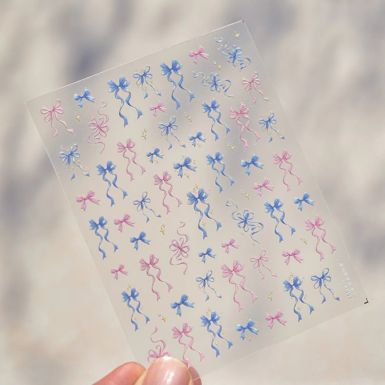 Exqusitive Mini Bows Nail Stickers 5D Reliefs Nail Art Stickers White Black Red Bowtie Nail 3D Decorations Adhesive Decals DIY