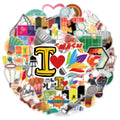 50PCS Sports Badminton Graffiti Stickers Helmet Luggage Phone Notebook Water Cup Waterproof Notebook Stationary Stickers