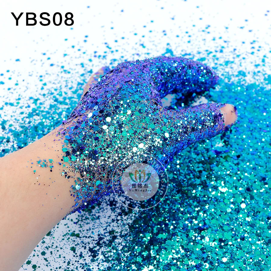 12g/bag Hexagonal Chameleon Nail Art Glitter 12Colors For Choice Scallion Powder Nail Art and Creative Crafts DIY Nails Sequins