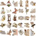 30PCS Retro Handwritten Series Sticker Aesthetic Stationery Laptop Graduation Harajuku Luggage Art Picture School Funny Sticker