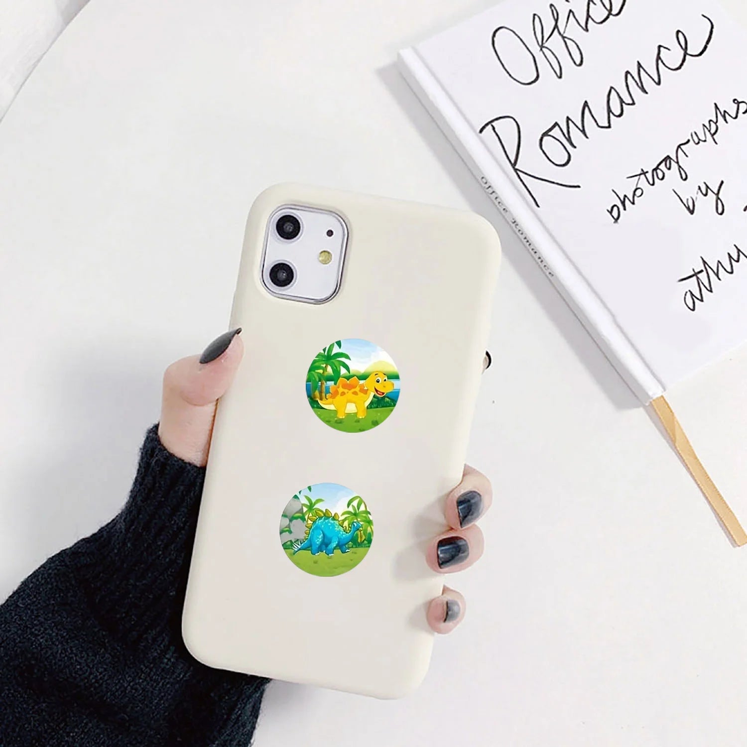 1R(500pcs) 2.5cm/1'' Dinosaur Animals Cartoon Stickers for kids school teacher Classroom Reward Encouragement Home Decor Labels