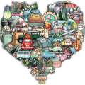 50PCS Minimalist Outdoor Travel Stickers Notebook Suitcase Phone Cartoon Coffee Laptop Luggage Bike Cool Waterproof Decal