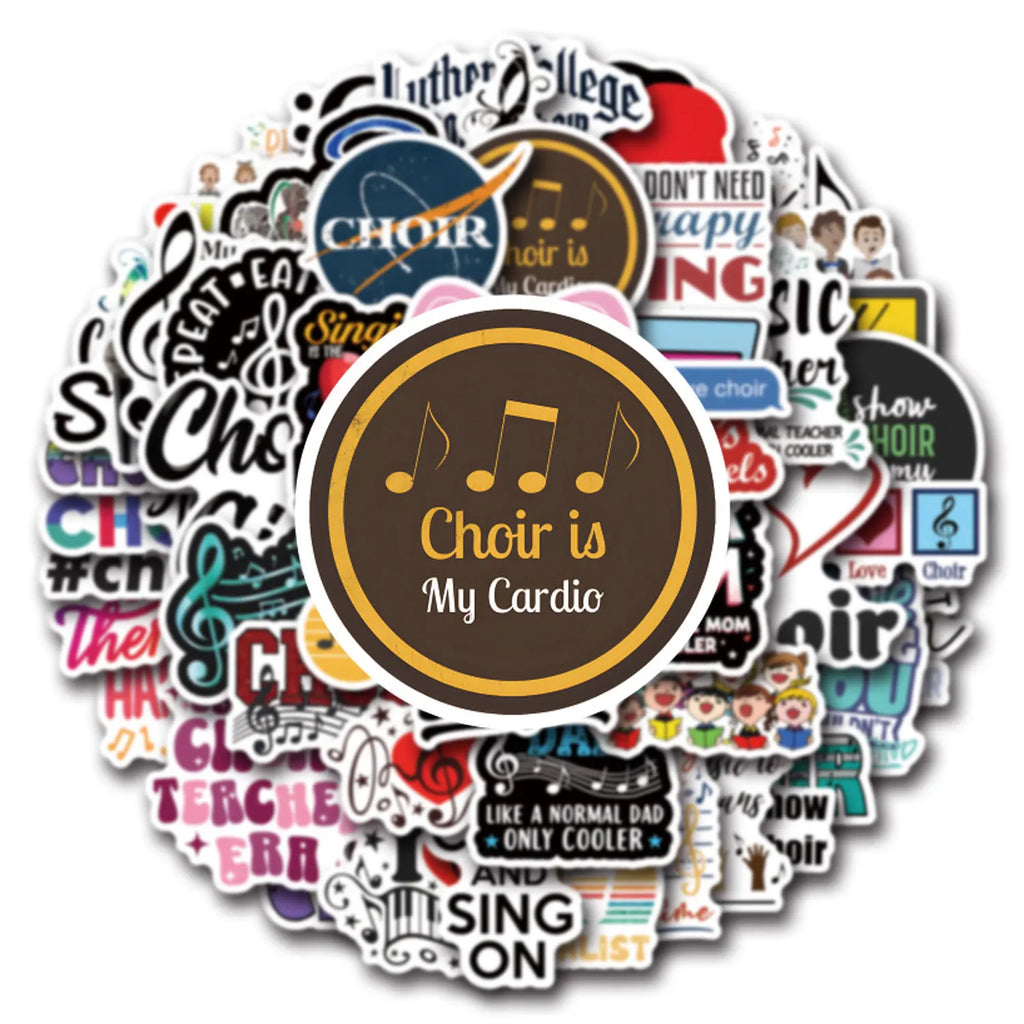 55/110PCS Cartoon Choru Personality Creative Graffiti Sticker Car Luggage Water Cup Stickers