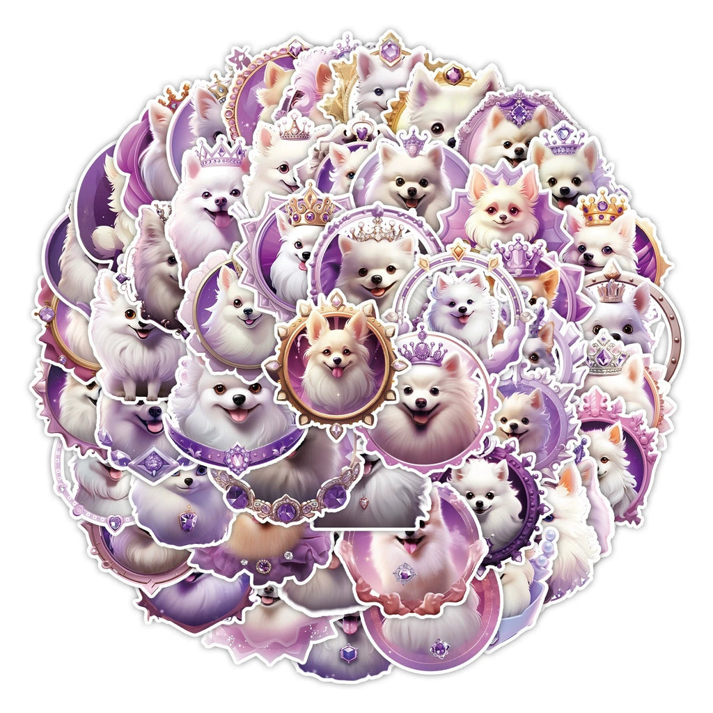50/100PCS5 Princess Dog Graffiti Stickers Car Phone Luggage Decoration Stickers Waterproof Creative Stationery Cartoon Sticker