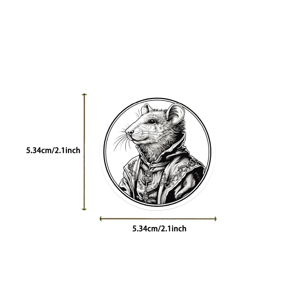 50/100PCS Black & White Medieval Style Graffiti Stickers Guitar Notebook Luggage DIY Waterproof Stickers