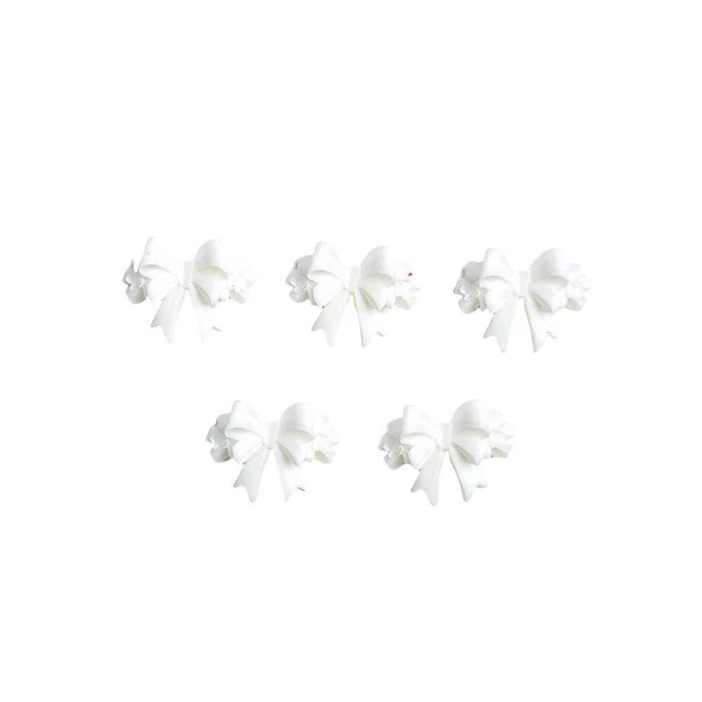 20pc Exqusitive Bows Nail Resin Charms Mini Bow Nail Art Accessories Bow Black White Rice White Bow Tie Nails Decoration Diamond