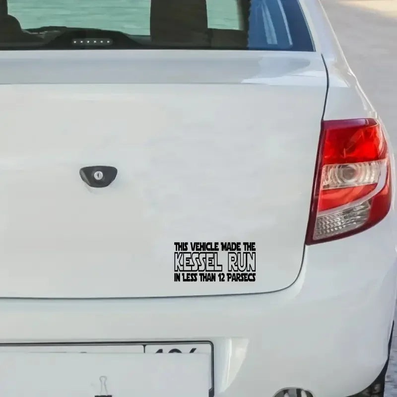 This Vehicle Made The Kessel Run Car Stickers For Laptop Water Bottle Phone Car Truck Motorcycle Vehicle Paint Window Wall Cup B