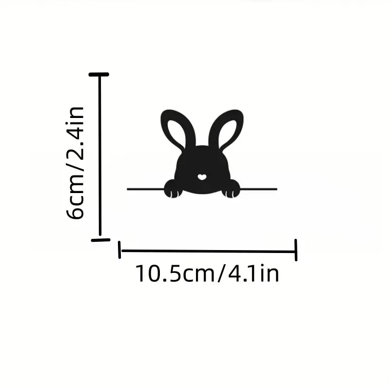 Car Stickers Easter Bunny Car Vinyl Sticker Cool Fun Egg Hunting Bunny