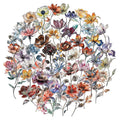 50PCS Silver Stamen Flower Decoration Stickers Computer Scrapbook Refrigerator Phone Case Decoration Stickers