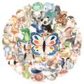 50/100PCS Transparent PET Watercolor Animal Stickers DIY Laptop Decoration Stationery Stickers