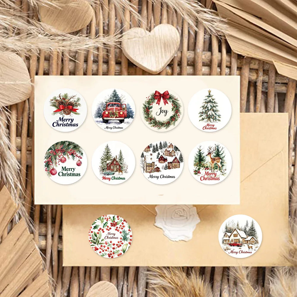 500PCS Merry Christmas Fun Graffiti Small Group Stickers DIY Phone Case Laptop Water Cup Christmas Reward Stickers