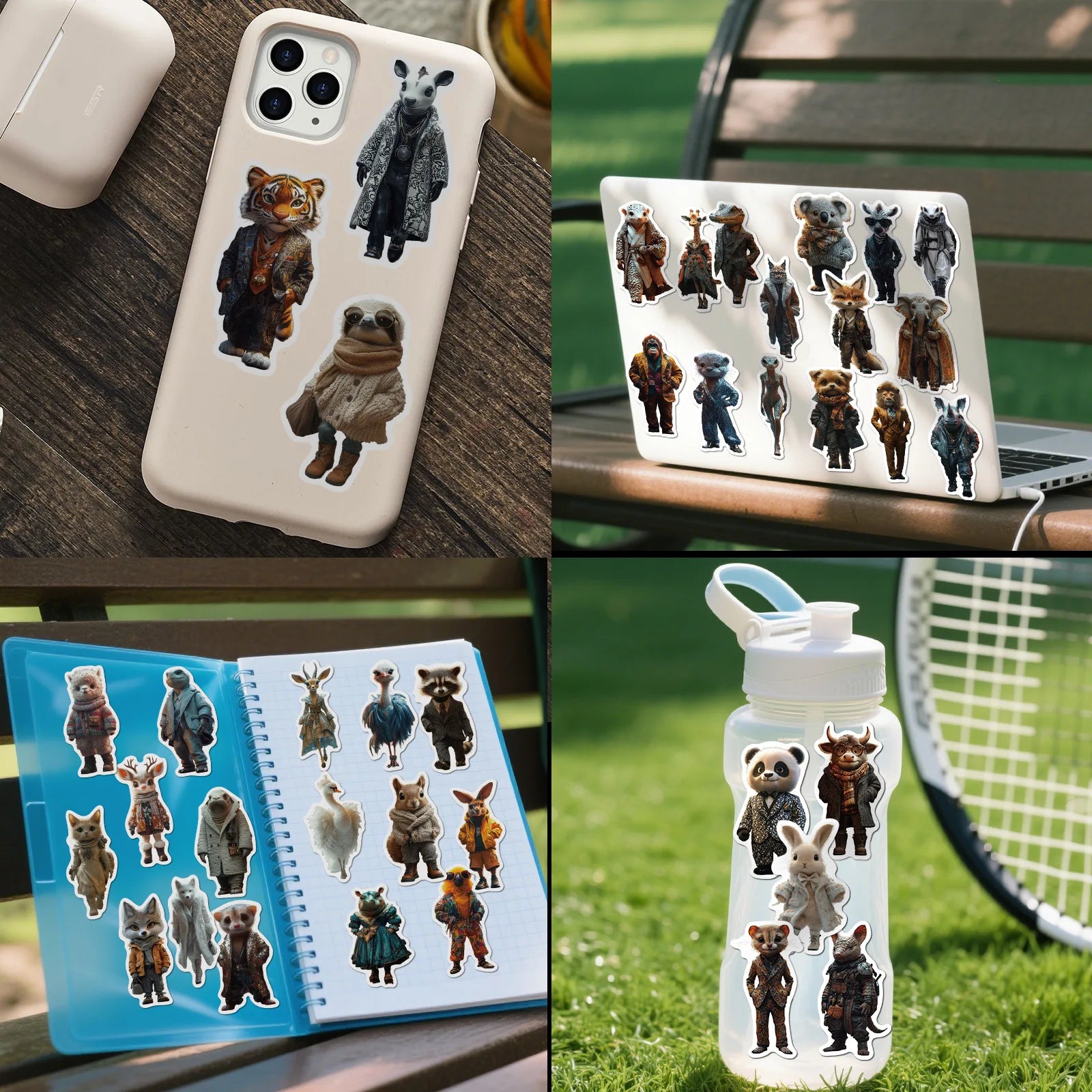 50/100PCS Cartoon Cute Animal Fashion Stickers DIY Diary Phone Case Guitar Stationery Decoration Stickers