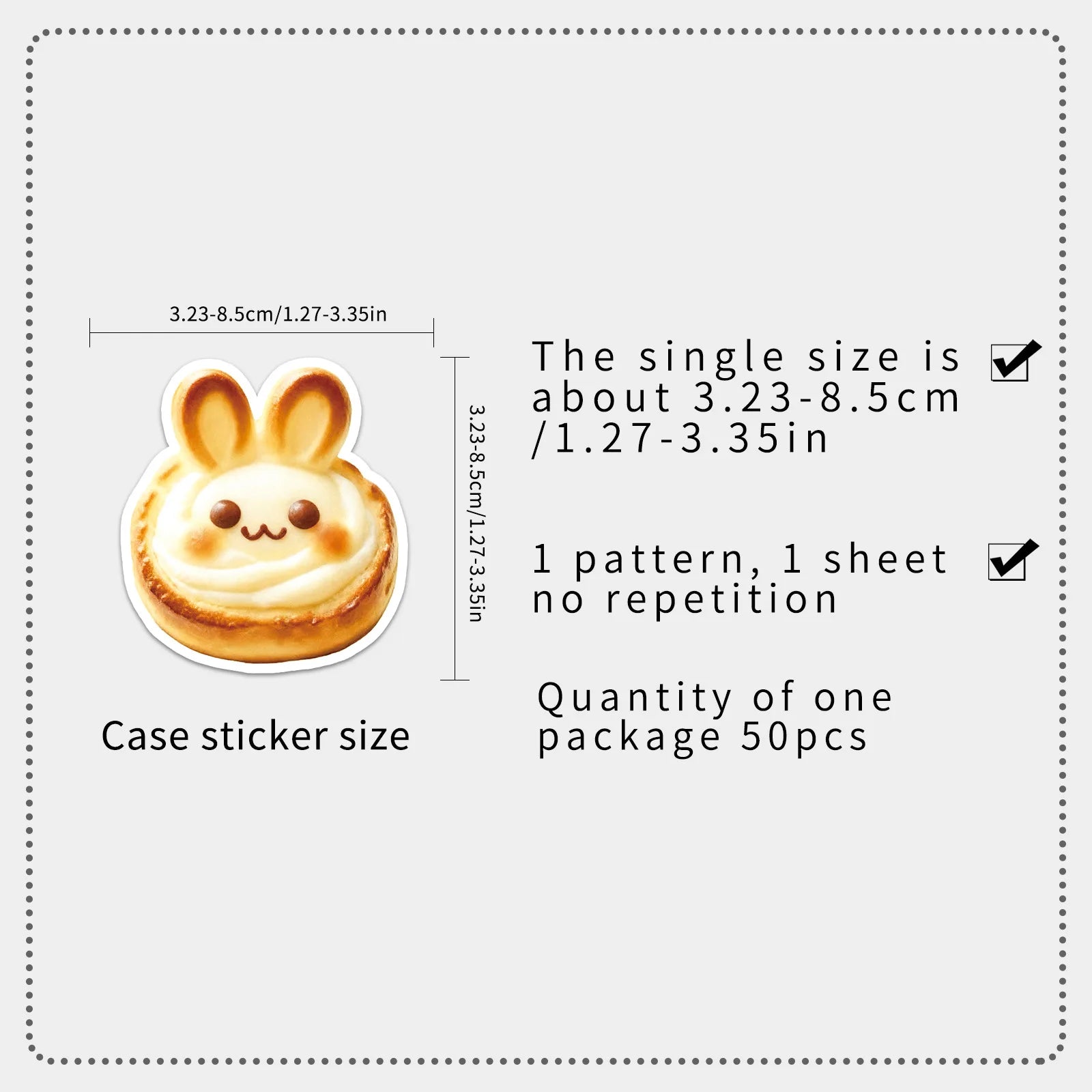 50PCS PACK Cartoon Bread Animal Stickers Cute Creative Waterproof Decorative Refrigerator Water Cup Notebook Luggage Stickers