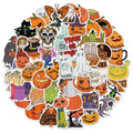 50PCS Halloween Ghost Fun Stickers DIY Computer Scrapbook Refrigerator Phone Case Speaker Guitar Toy Stickers