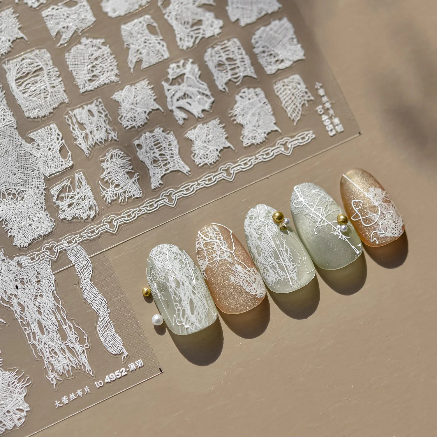 Lace Diary Nail Charms Stickers 3D Thin and Tough Nail Art Sticker Delicate Bowknot DIY Self Adhesive Manicure Decoration Decals