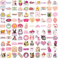 100PCS Cartoon Pink Fun MEME Graffiti Stickers DIY Decoration Guitar Notebook Luggage DIY Waterproof Stationary Stickers