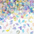Ocean Series Accessories Nail Art 3D Resin Gradient Mermaid Dolphin Shell Starfish Nail Charms DIY 3D Iridescent Nail Decoration