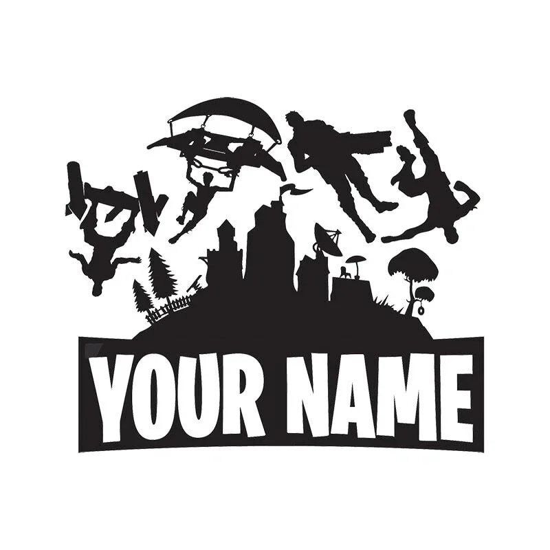 Customed Name Wall Stickers Boys Gaming Room Vinyl Decal Kids Bedroom Wall Decor