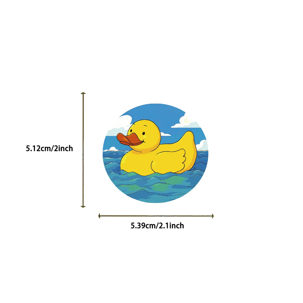 50 Pcs Yellow Duck Stickers Cute Duck Stickers Gifts for Water Bottles, Duck Vinyls Stickers Decal Waterproof Bottles Sticker