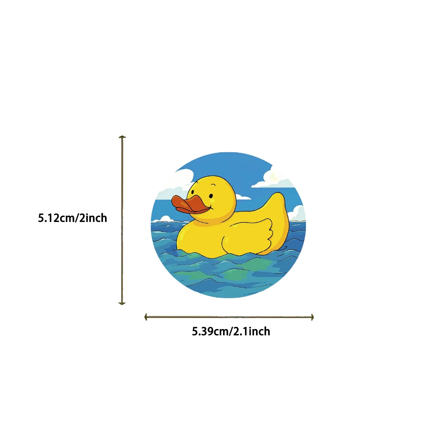 50 Pcs Yellow Duck Stickers Cute Duck Stickers Gifts for Water Bottles, Duck Vinyls Stickers Decal Waterproof Bottles Sticker