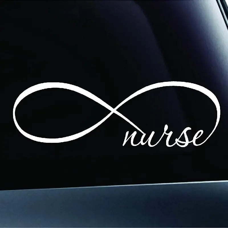 Infinity Nurse Symbol Funny Car Sticker, For Laptop Bottle Car Truck Motorcycle Vehicle Paint Window Fishing Boat Skateboard Dec
